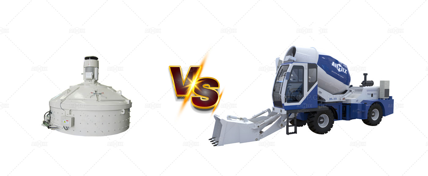 difference between self loading concrete mixer with concrete mixer