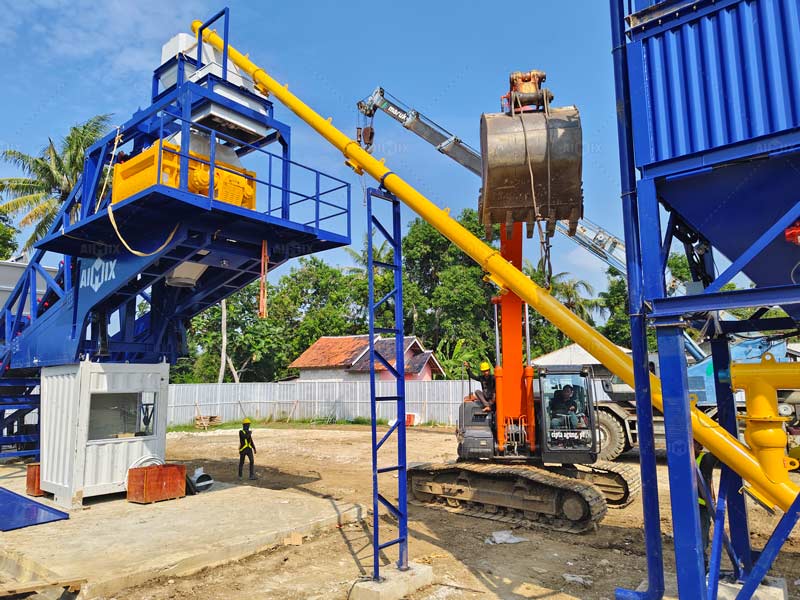 mini mobile concrete batching plant