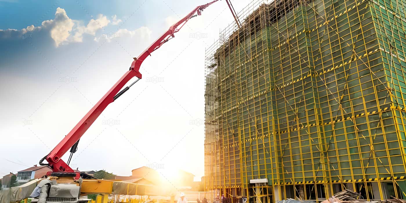 mobile concrete boom pump