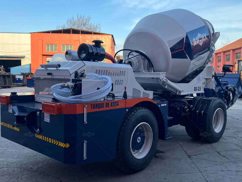 3.5 cbm self loading concrete mixer test