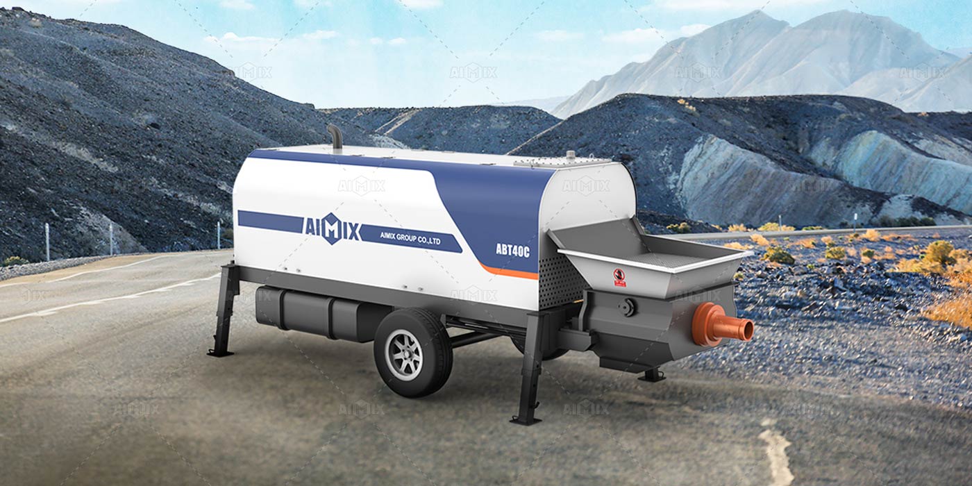 40 cubic meter per hour diesel concrete trailer pump for sale