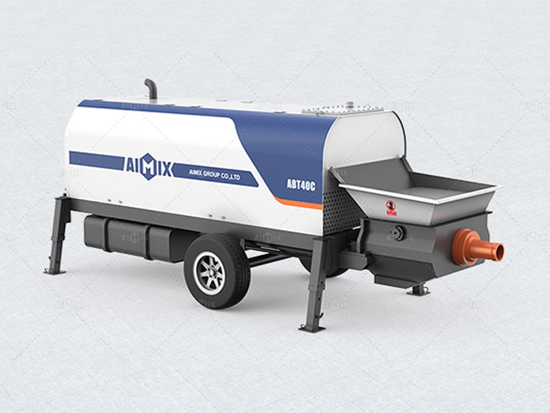 40 cubic meter per hour diesel trailer concrete pumps