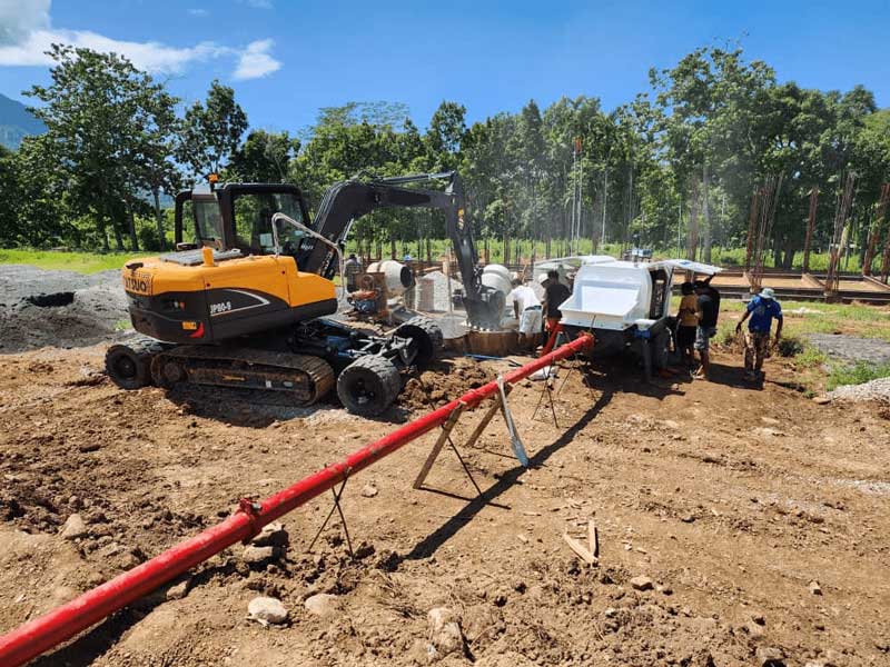 Pompa beton trailer 40m³ per jam untuk konstruksi rumah