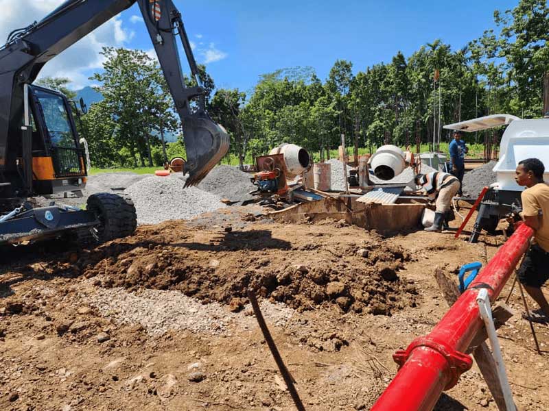 concrete trailer pump in Indonesia for house concrete pumping