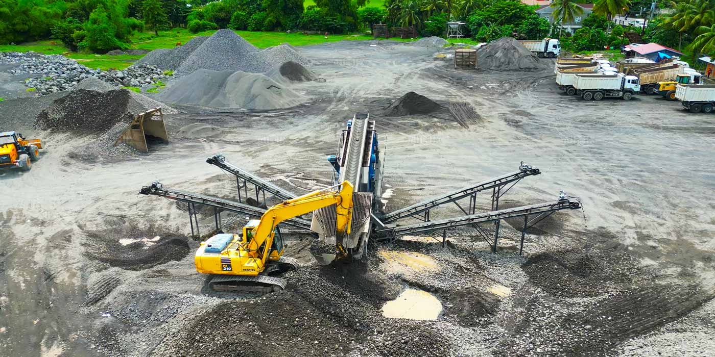 Volcanic Rock Crushing On-Site