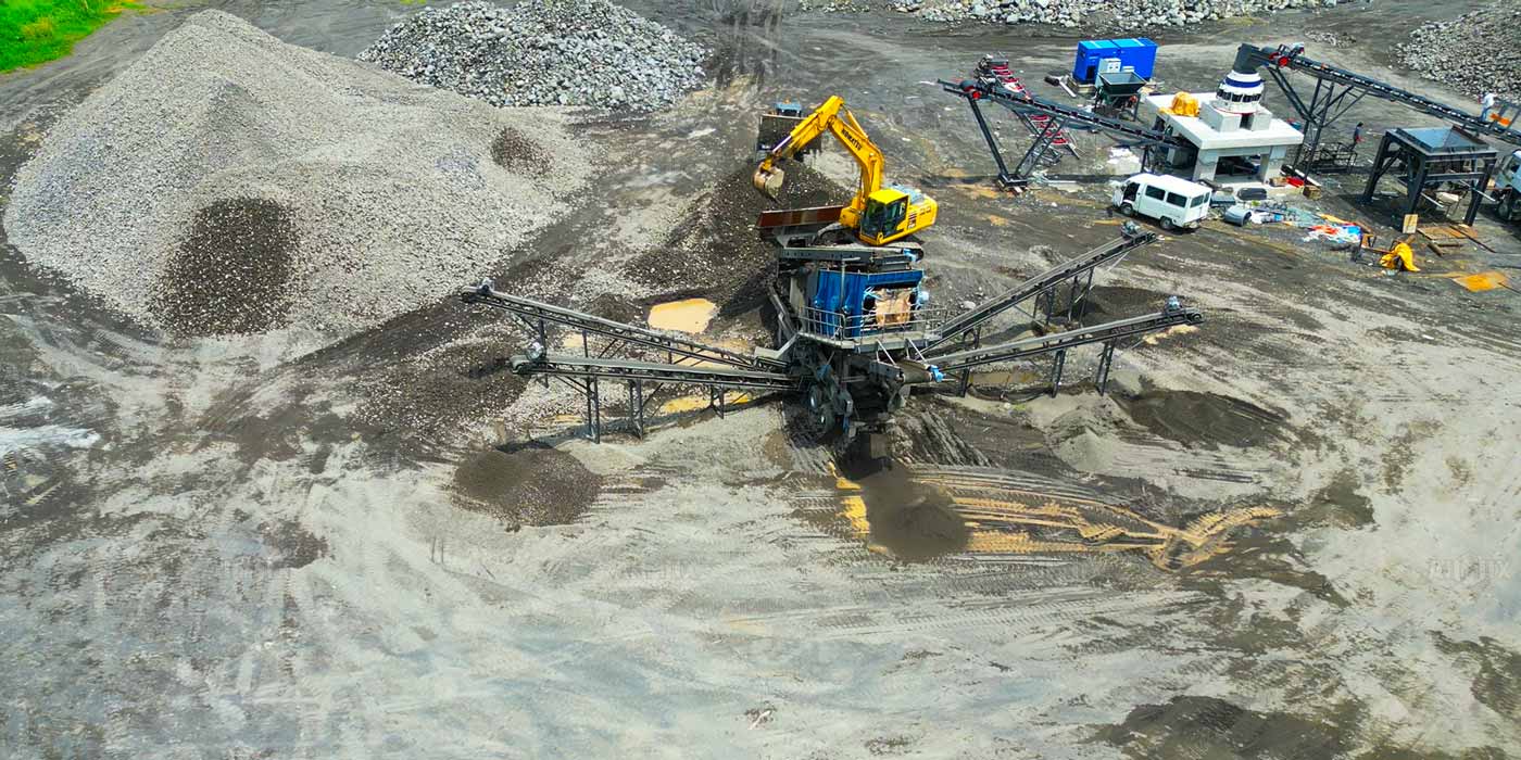 volcanic rock crushing and screening plant