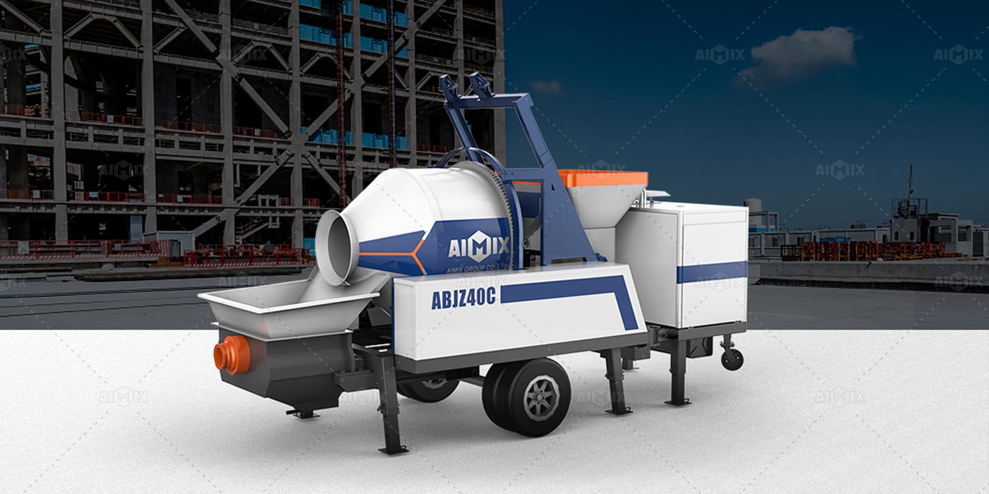 40 cubic meter per hour diesel concrete pump and mixer