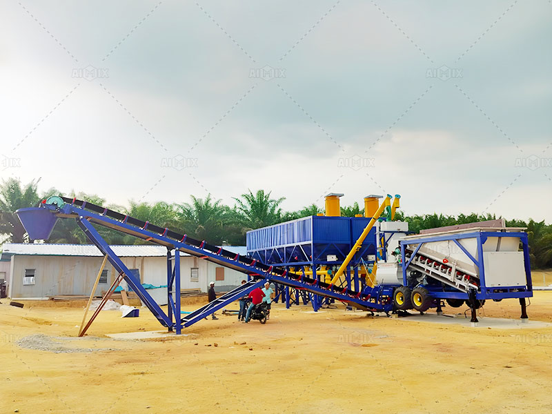 AJSY35 mobile batch plant in Malaysia