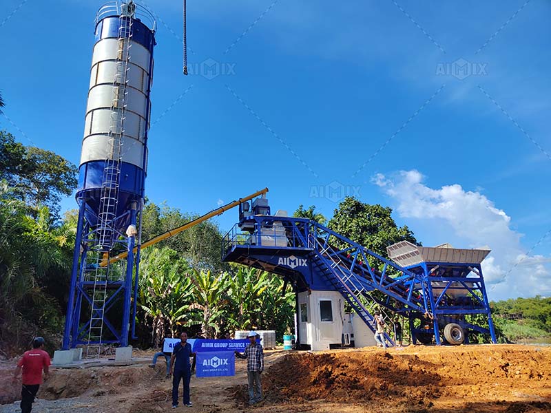 AJY35 mobile batching plant in Malaysia