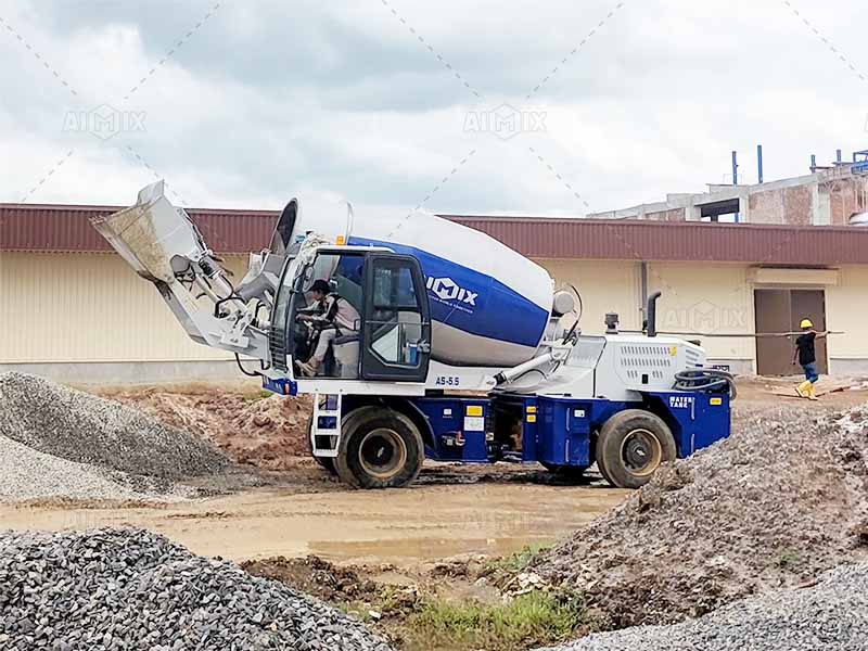 AS-5.5 self loading mixer for sale in Medan, Indonesia