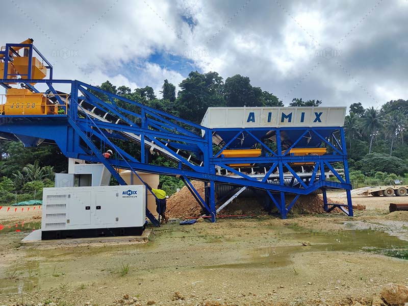 35 cbm per hour mini batch plant for sale in Solomon Islands