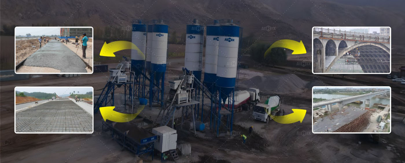 Aplikasi batching plant dijual ready mix for house and bridge construction