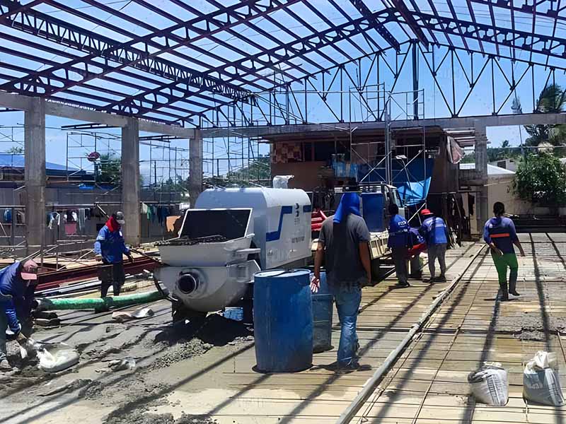industrial project pumping concrete