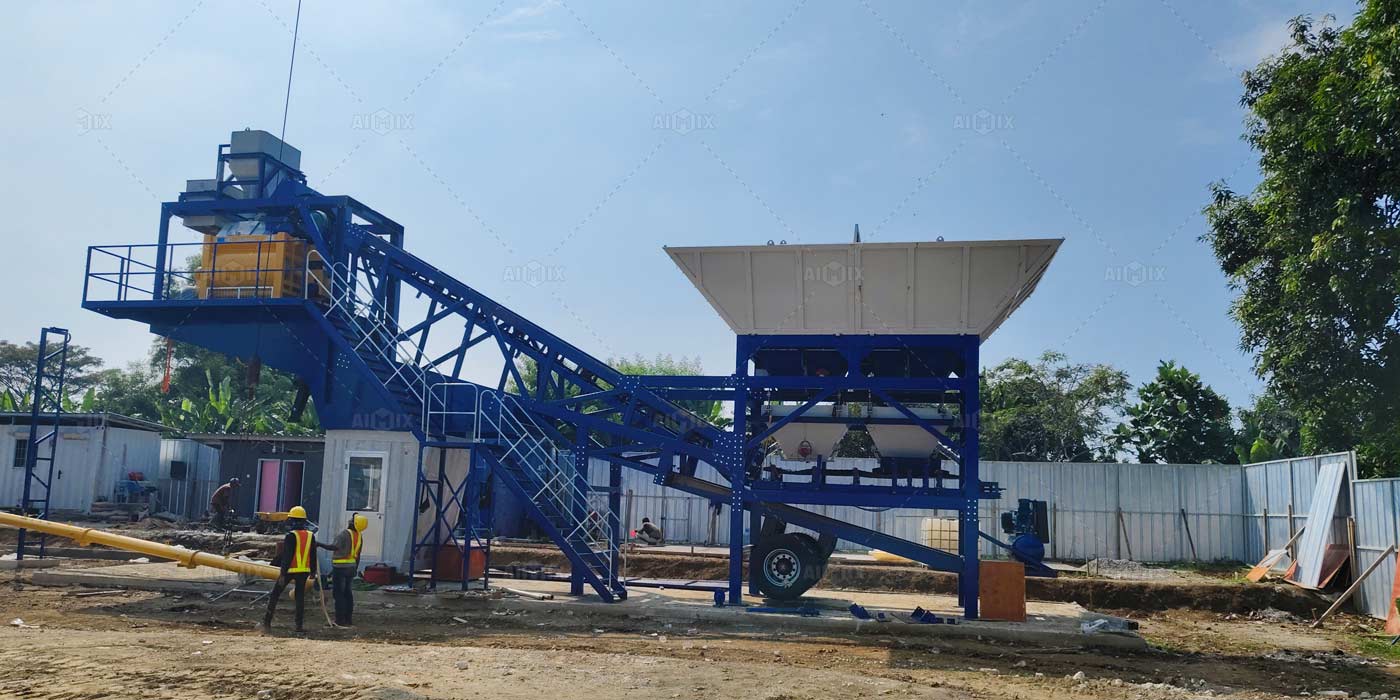 60cbm harga batching plant wet mix for sale