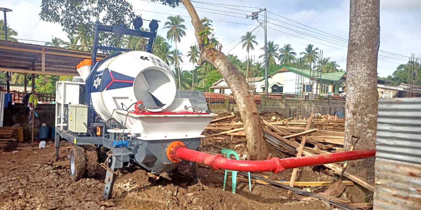ABJZ40C mobil pompa beton of concrete mixer pump for sale di Indonesia