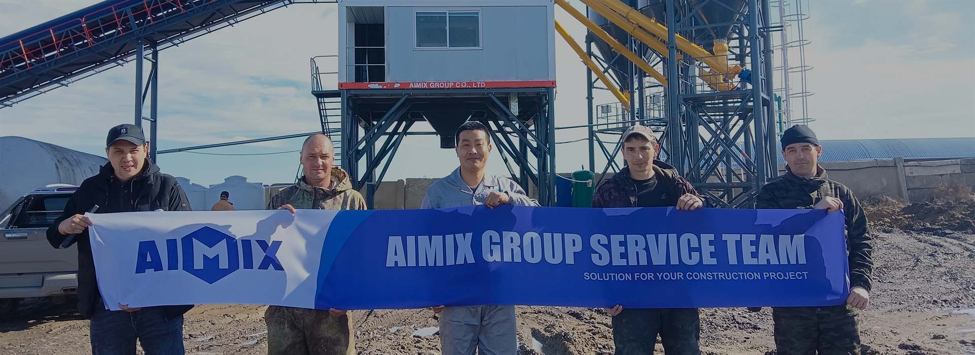 AIMIX Service Team for 180 m³ wet mix concrete plant for sale