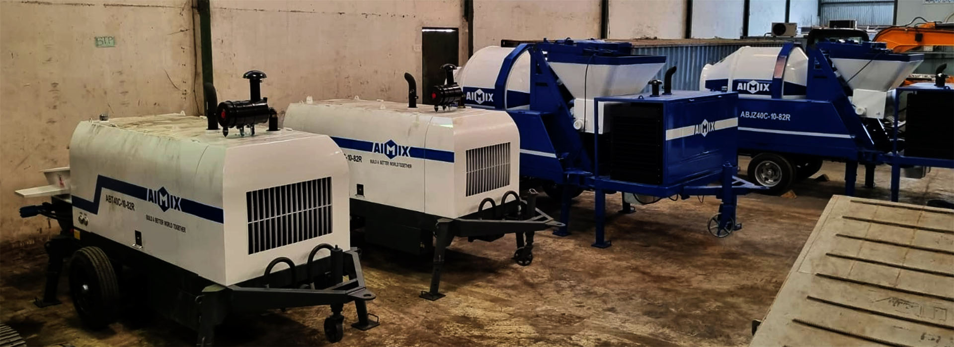 AIMIX mobil concrete pump mini ready stock in warehouses in Indonesia