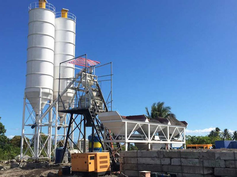 AJ-60 batching plant wet mix in Jakarta, Indonesia