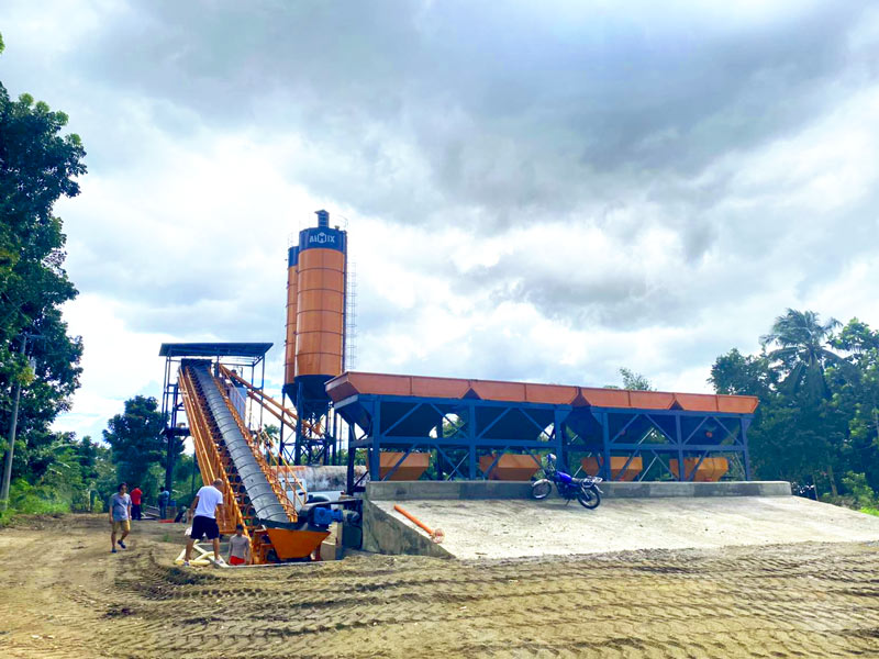 AJ60 wet mix batching plant in Palembang, Indonesia