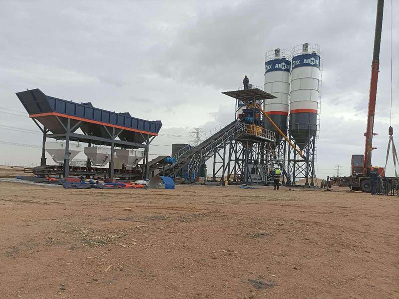AJM-75 Foundation free wet mix plant in Saudi Arabia