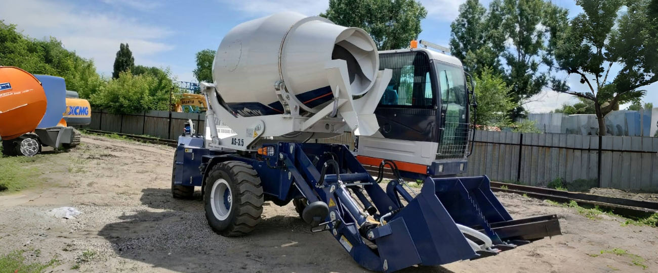 self mixer in Indonesia for prefab concrete road