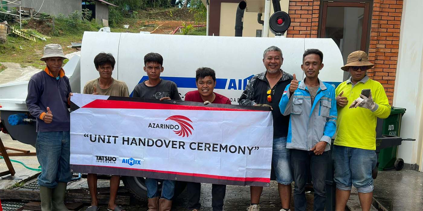 ABT40C Concrete Pump Trailer in Indonesia for floor construction