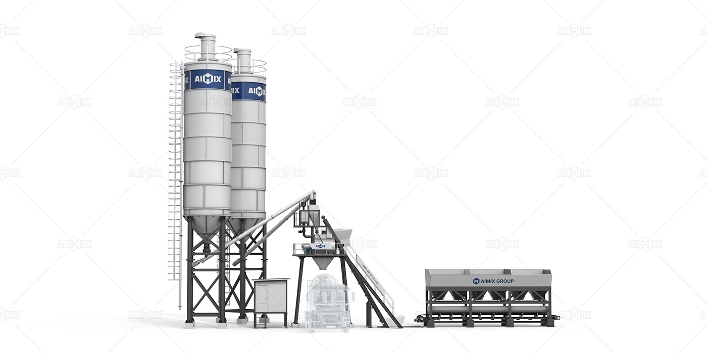 50 cbm per hour concrete mixing plant for sale