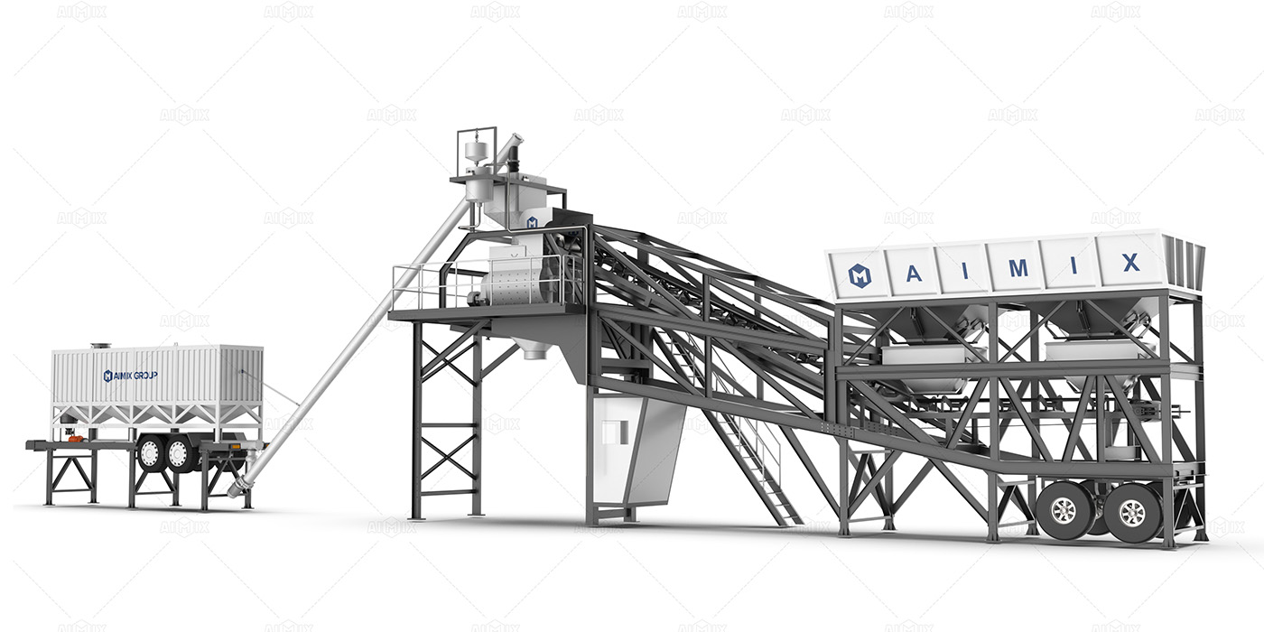 50cbm per hour mobile batch plant concrete for sale