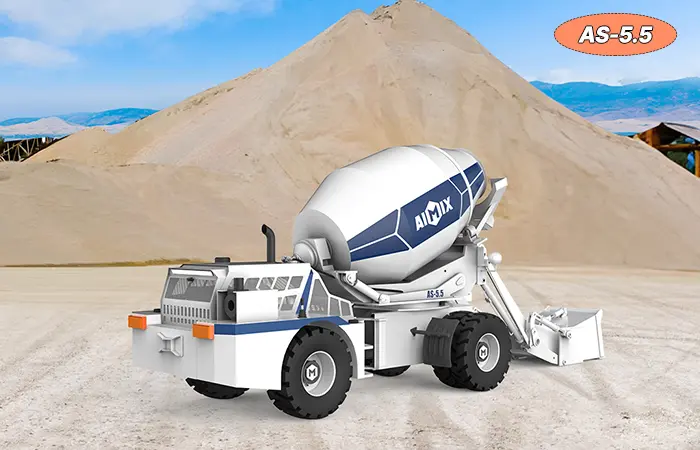 AS-5.5 self loaded concrete mixer machine ready in stock in Indonesia