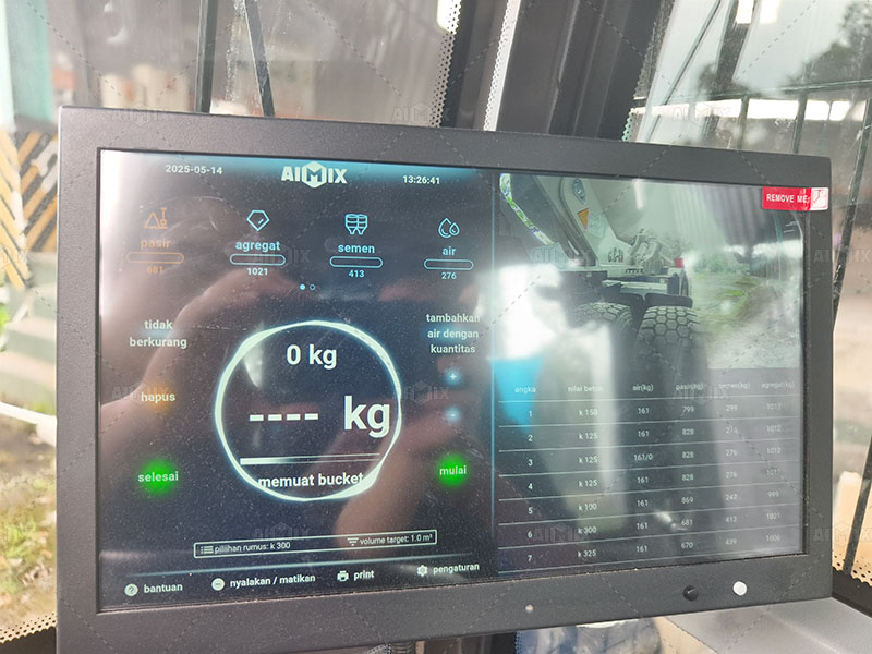 our accurate weighing system for self loading concrete mixer