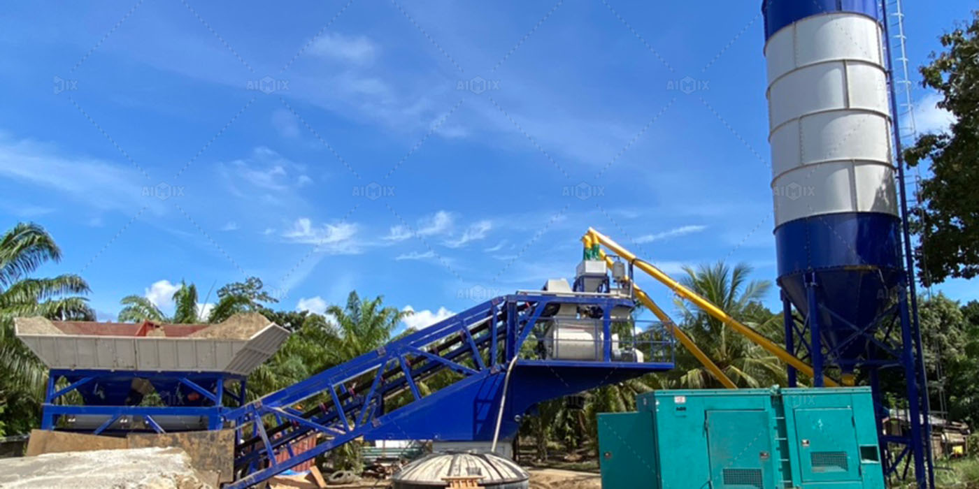 35cbm mobile batching plant in Malaysia