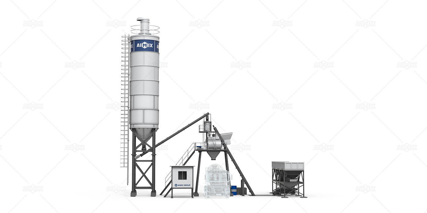 35cbm per hour small concrete mixture plant for sale in Indonesia