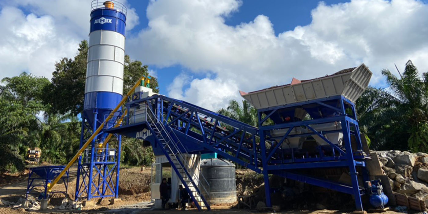 35cbm portable batch plant in Malaysia