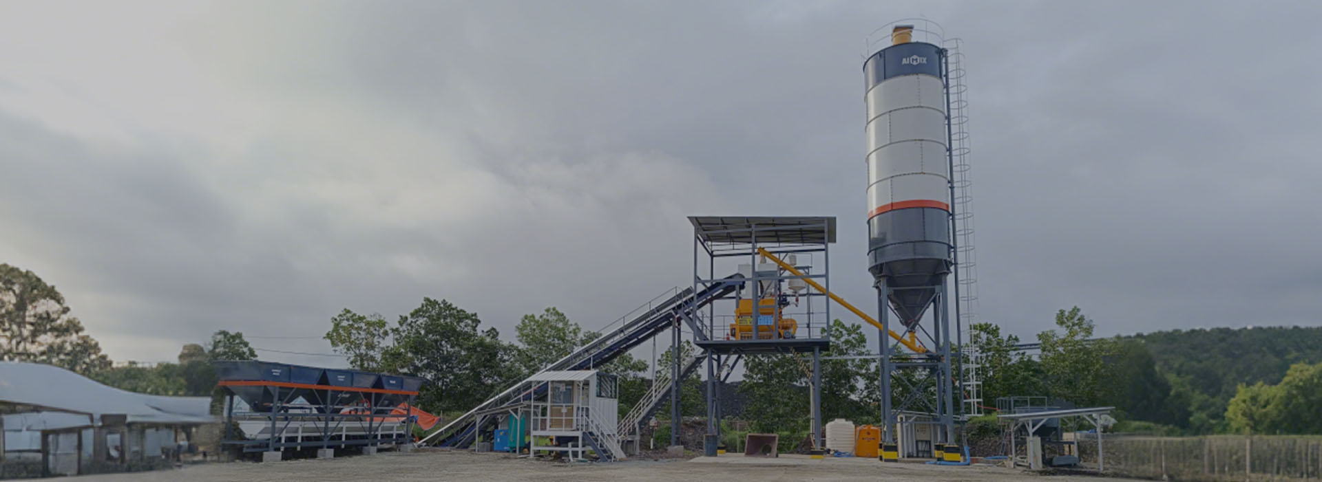 AJ stationary small concrete plant for sale in Indonesia