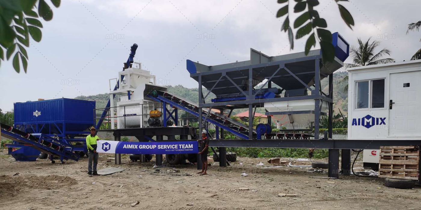 AJSY-50 Mobile Batch Plant in East Timor, Indonesia