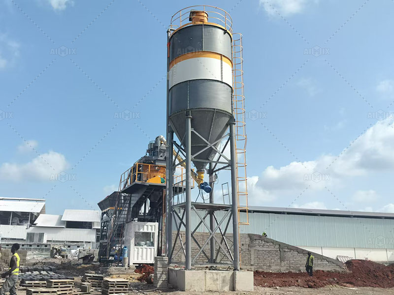 AJY25 mobile type mini wet mix plant in Tanzania