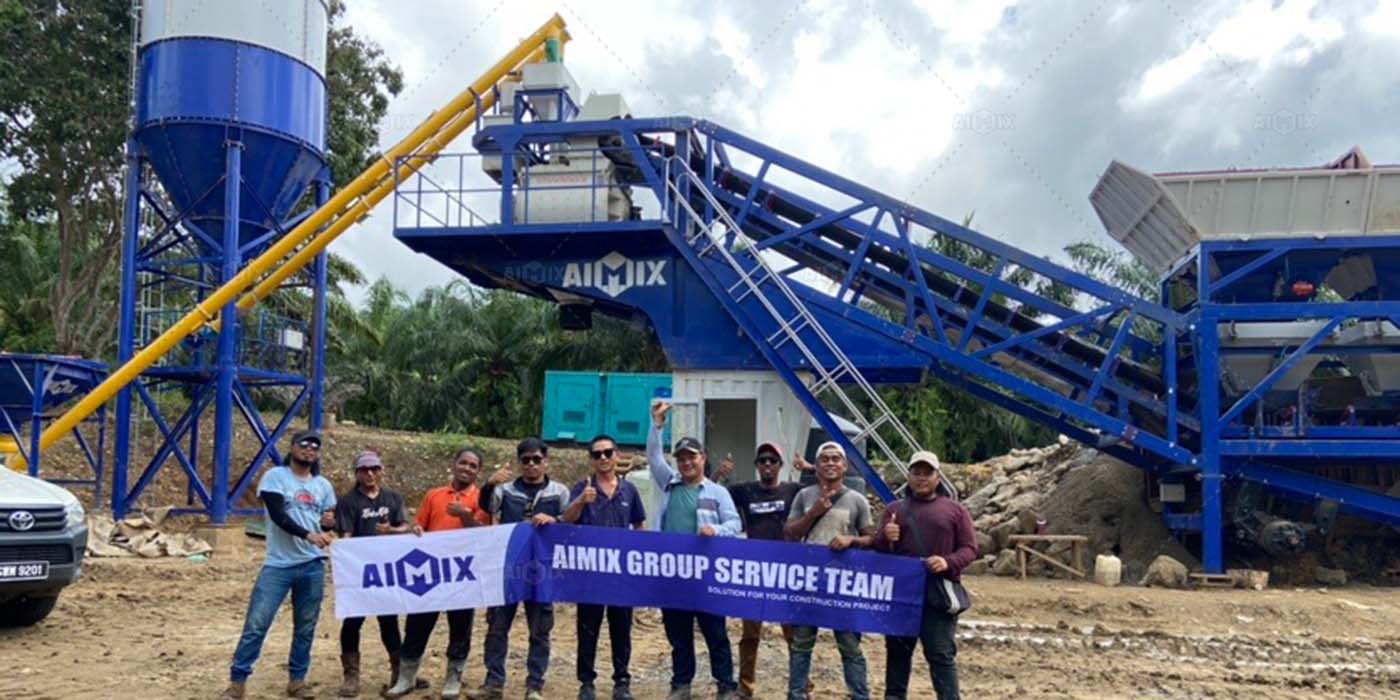 AJY35 mobile batch plant in Malaysia