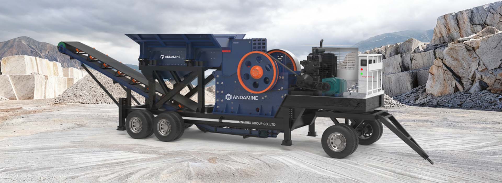 APYE4060 small portable jaw crusher plant for road base in Medan, Indonesia