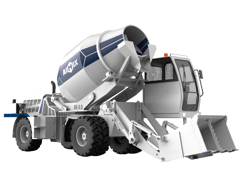 self loading concrete mixer as a small alternative to mini mobile concrete batching plant Indonesia