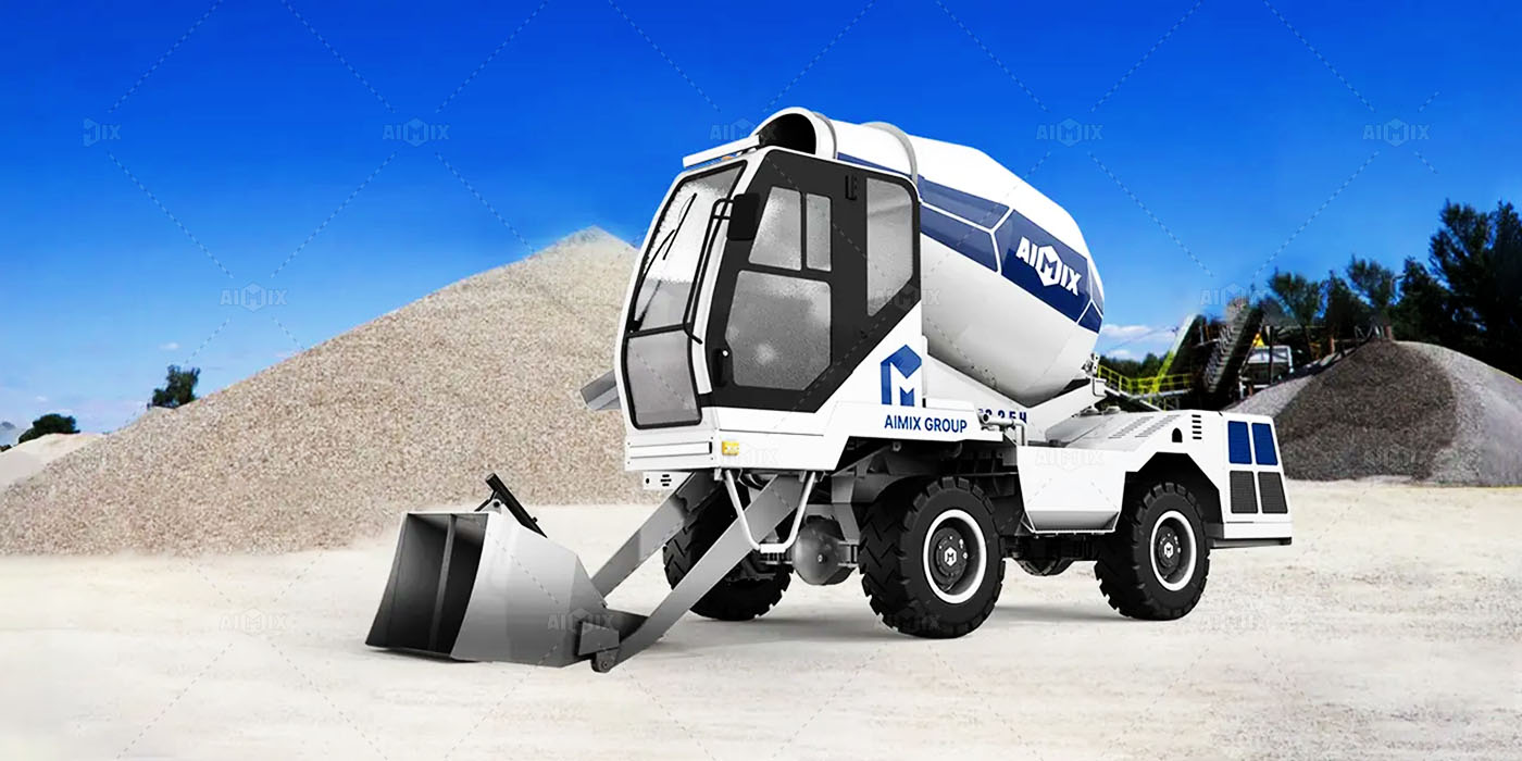self loading mobile concrete mixer alternative to small concrete plant in Indonesia