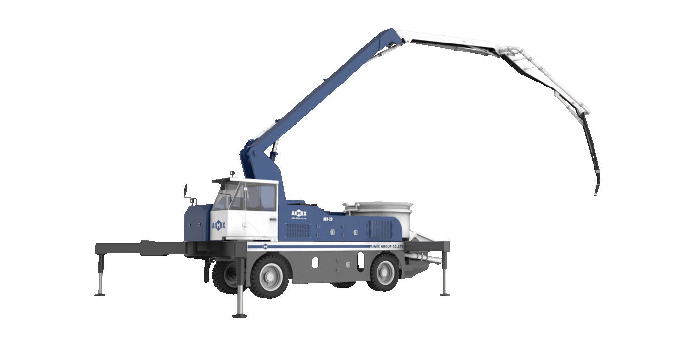 Pompa mixer beton mini tipe roda 20m untuk dijual di Indonesia