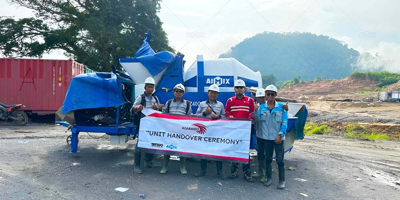 ABJZ-40C concrete mixer pump for house building in Indonesia