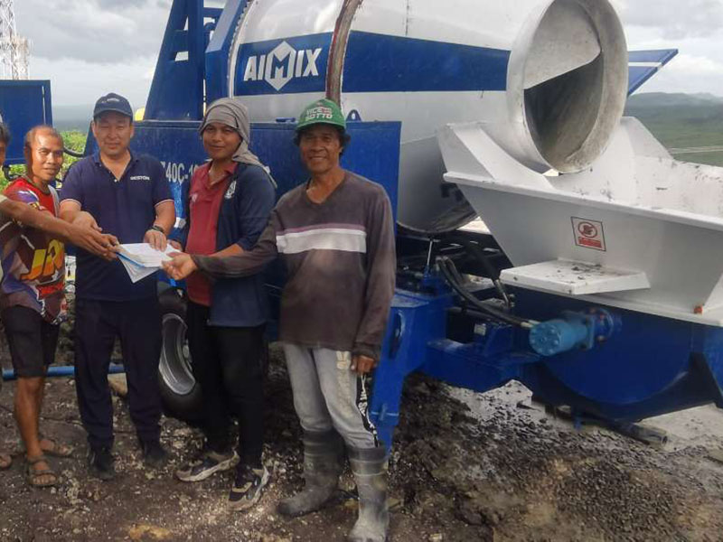 ABJZ40C diesel concrete mixer pump for house building in the Philippines