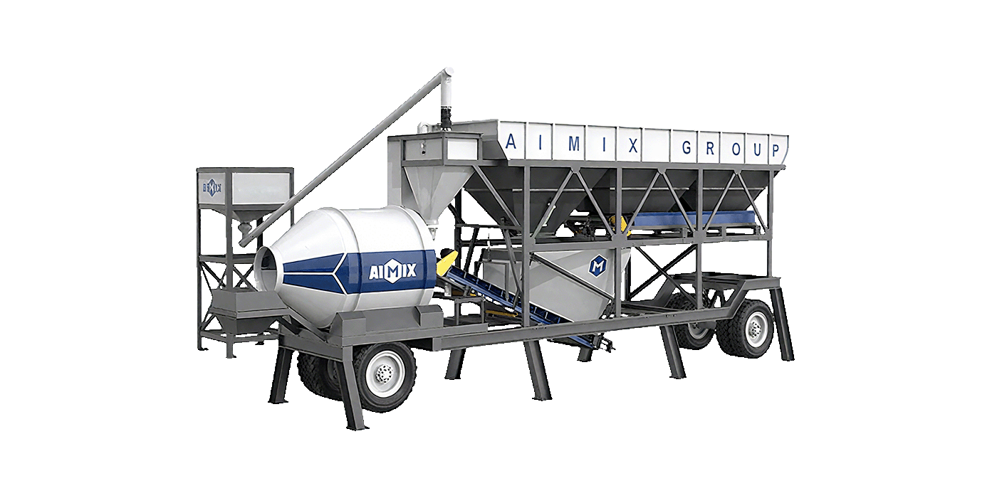 AJZY drum type mobile batching plant harga Indonesia