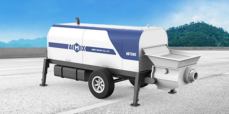 60cbm diesel trailer concrete pump for sale in Indonesia