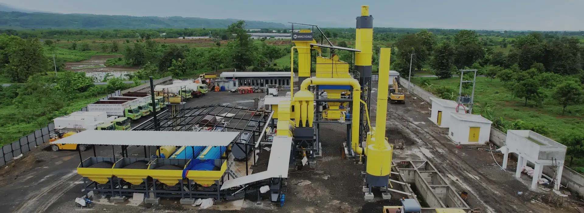 80tph mini asphalt batching plant in Indonesia