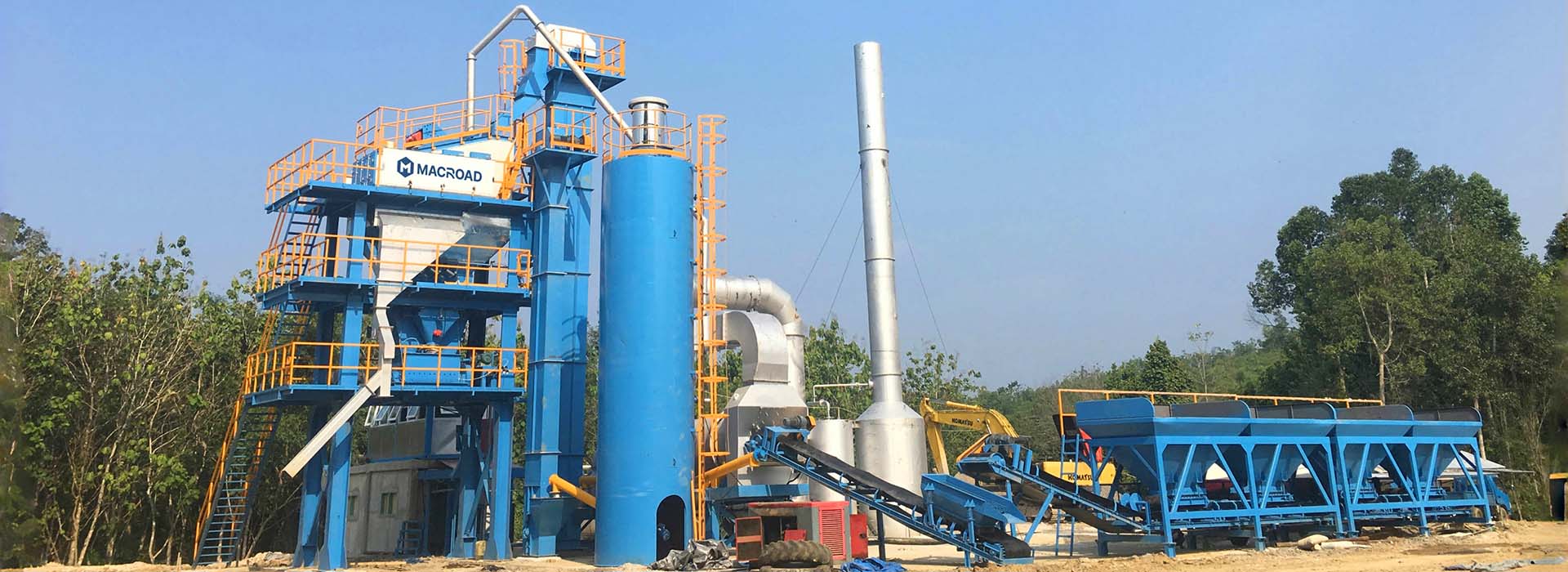 80tph stationary asphalt mixing plant for road projects in Palembang