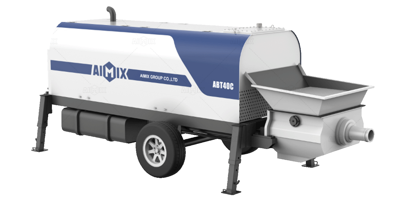 ABT40C diesel concrete pump trailer for sale Indonesia