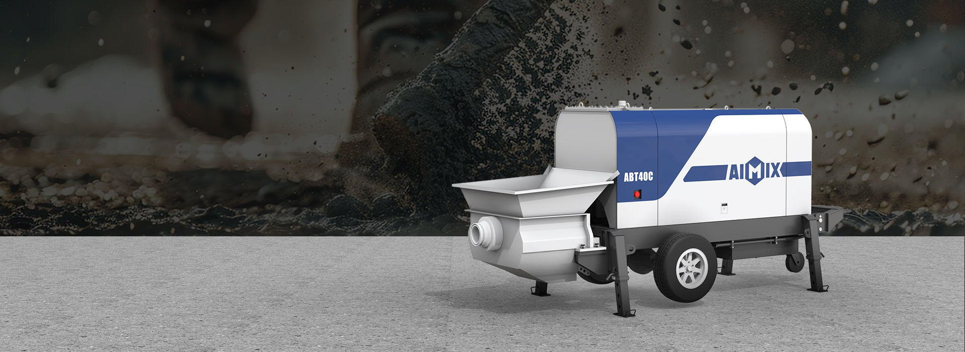 trailer concrete pump for sale in Indonesia