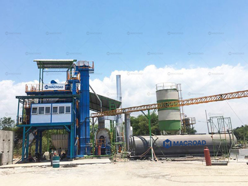 100tph stationary asphalt hot mix plant in Indonesia